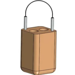 Adaptateur carré pour tube fond conique 15 ml conique pour nacelle SB 150 - lot de 4