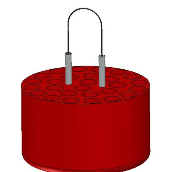 Adaptateur pour tube fond rond 5 / 7 ml - Ø 13 x 75 / 100 mm pour nacelle B750 - lot de 4