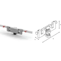 Adaptateur robuste pour montage sur rail (véhicule, hôpital, avion/hélicoptère), pour HAMILTON-T1