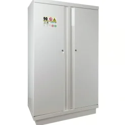 Armoire antifeu 90 minutes multirisque haute 2 portes - 3 compartiments - série 790+M