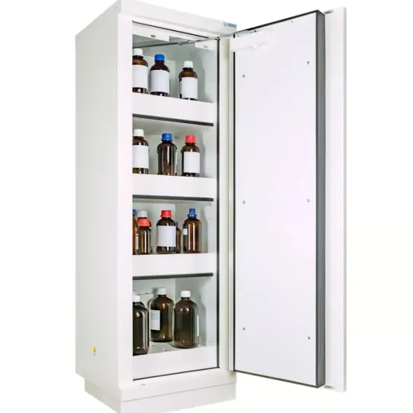 Armoire antifeu 90 minutes multirisque haute 1 porte - 4 compartiments - 4 bacs de rétention