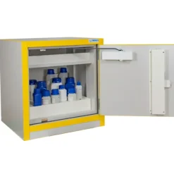 Armoire antifeu 30 minutes sous paillasse 1 porte - 1 bac de rétention en partie basse