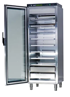 Armoire chauffante universelle haute - 415 l. - 35 à 50°C - acier inoxydable - 66 x 64 x 168 cm - 130 kg à vide