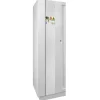 Armoire Haute, Anti-Feu 90 Minutes, Porte Simple Pliante 3 Étagères, 1 Bac De Rétention