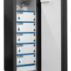 Armoire 90 Minutes 1 Porte Haute, 1 extincteur 5 Casiers Avec Prise , Fermeture digicode - noire