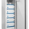 Armoire 90 Minutes 1 Porte Haute, 1 extincteur 5 Casiers Avec Prise , Fermeture À Clef - blanche