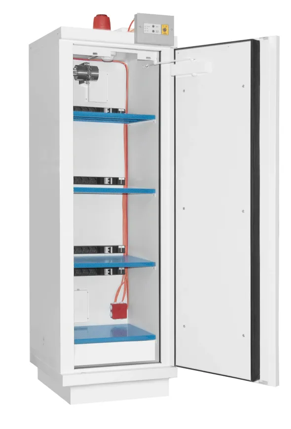 Armoire 90 Minutes 1 Porte Haute, 4 étagères,4 racks 1 Extincteur,1 Bac,1 détecteur,1 gyrophare,1 boitier