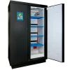 Armoire 90 Minutes 2 Portes Hautes, 4 étagères 4 Racks , 1 Extincteur Et 1 Bac - noire