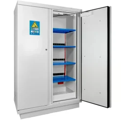 Armoire 90 Minutes 2 Portes Hautes, 4 étagères 4 racks et 1 bac - blanche