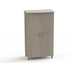 Armoire Oréline 2 portes - l. 110 cm - 1 côté penderie 1 côté étagères