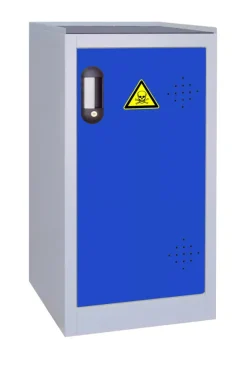 Armoire pour produits dangereux - comptoir 1 porte bleue - 80 l - série 14E