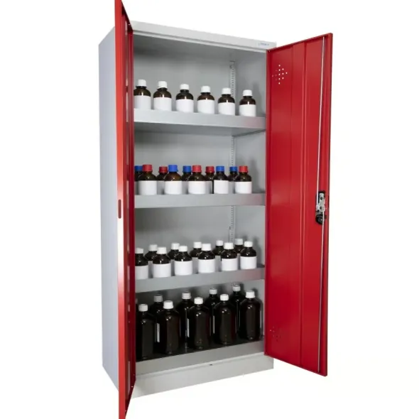 Armoire pour produits dangereux haute 2 portes rouges - 300 l - série 14E