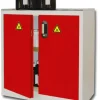 Armoire pour produits dangereux - comptoir 2 portes rouges - 155 l - série 14E