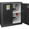 Armoire Simple Paroi Comptoir 2 Portes, 2 étagères 2 Racks pour recharge ,1 Détecteur Wifi,1 extincteur- Noire
