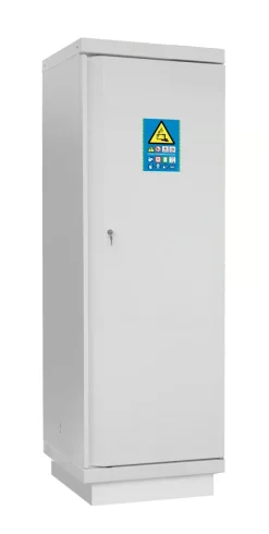 Armoire Simple Porte 4 Etageres Special Lithium 90 Min Et 1 Rack De 8 Prises Pour Recharge