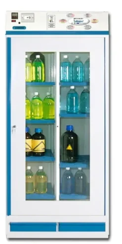 Armoire ventilée filtrante haute 1 porte vitrée - fermeture à clé - 2 compartiments - à équiper d'un filtre