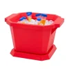 Bac à glace avec couvercle 4 l rouge