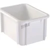 Bac plein blanc PEHD 400 x 290 x h215 mm 15 l