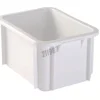 Bac plein blanc PEHD 400 x 290 x h165 mm 12l