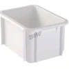 Bac plein blanc PEHD 595 x 390 x h217 mm 35 l