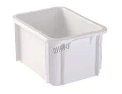 Bac plein blanc PEHD 595 x 390 x h217 mm 35 l
