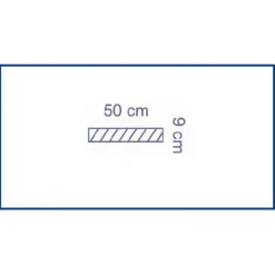 Bande adhésive bilaminée - 50 x 9 cm - 1 carton de 480