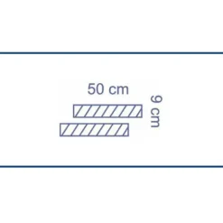 Bande adhésive - 9 x 50 cm - 1 carton de 390 paires