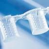 Barette 4 inserts divisible en ps stérile membrane en pc avec pore 0,4 µm hauteur 9 mm avec canaux speciaux x 12