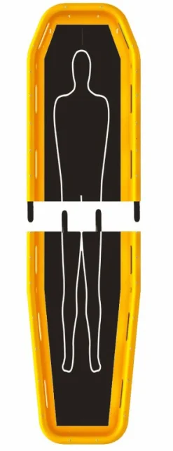 Barquette de sauvetage 2 parties Twin Shell - 280 kg - 3 sangles orange de maintien 2 parties, cale-pieds, matelas