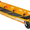 Barquette de sauvetage 2 parties Dakar - 160 kg - 2 roues - 3 sangles orange de maintien 2 parties, cale-pieds, matelas