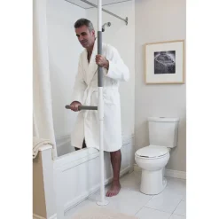Barre d'appui verticale Healthcraft de toilettes - avec poignée tournante SuperPole bariatrique