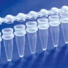 Barrette de 8 microtubes PCR 0,2 ml + barrette de 8 cap attenant dôme naturel x 125
