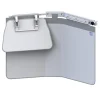 Bavolet double articulation la114cm +protection hte rabattable la 57c avec rail latéral 350mm 25x10mm