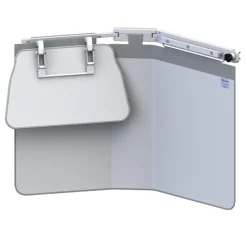 Bavolet double articulation la114cm +protection hte rabattable la 57c avec rail latéral 350mm 25x10mm
