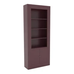 Bibliothèque Hugo - 2 portes - l. 90 x h. 214 x pr. 32 cm - structure en hêtre massif