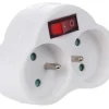 Bloc multiprise avec interrupteur 2 prises x 1