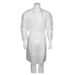Blouse de protection imperméable - poignets jersey - blanc - 1 carton de 100