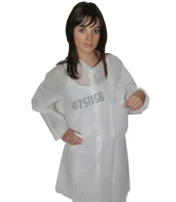 Blouse en PP 40 g 4 boutons pressions élastiques 2 poches taille 3 s1 x 50