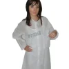 Blouse en PP 40 g 4 boutons pressions élastiques 2 poches taille 4 s1 x 50