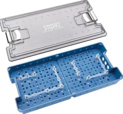 Boite thermo pour aiguille optique perfo autoclav, couvercle, tapis silicone, calages