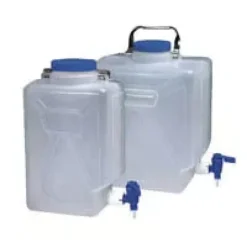 Bonbonne PP rectangulaire avec robinet 20 l