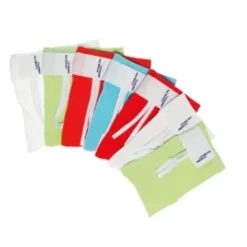 Bonnet avec bandes de fixation, à usage unique, néonatalogie, taille L (bleu), lot de 10