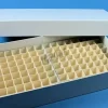 Boîte blanche carton hydrophobe dim 133 x 257 x 50 mm pour 10 x 20 tubes 12 mm hauteur 30 mm