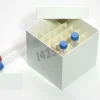 Boîte blanche carton hydrophobe 6 x 6 tubes 15 ml dim 148 x 148 x 128 mm