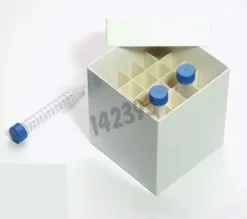 Boîte blanche carton 5 x 5 tubes 15 ml dim 122 x 122 x 128 mm