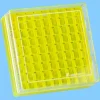 Boîte Cryobox pour stockage de 81 cryotubes 1 - 2 ml jaune fluo x 5