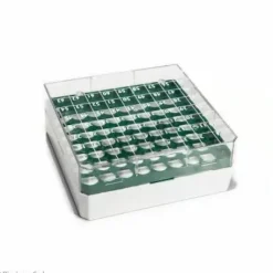 Boîte cryogen box 81 PC 132 x 132 mm pour cryotubes 1,2 et 2 ml vert
