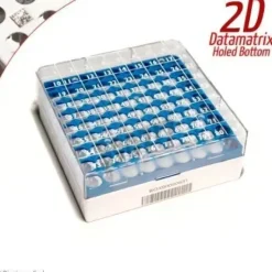Boîte cryogen 2D PC 132 x 132 mm pour 81 cryotubes 2 ml bleue