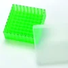 Boîte de stockage en PP pour 1,5 ml (1,8 ml 2 ml) vials or 2 ml shell vials green avec couvercle 130 x 130 x 45 mm