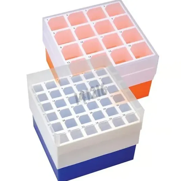 Boîte de stockage pour tubes de 50 ml PP orange x 2